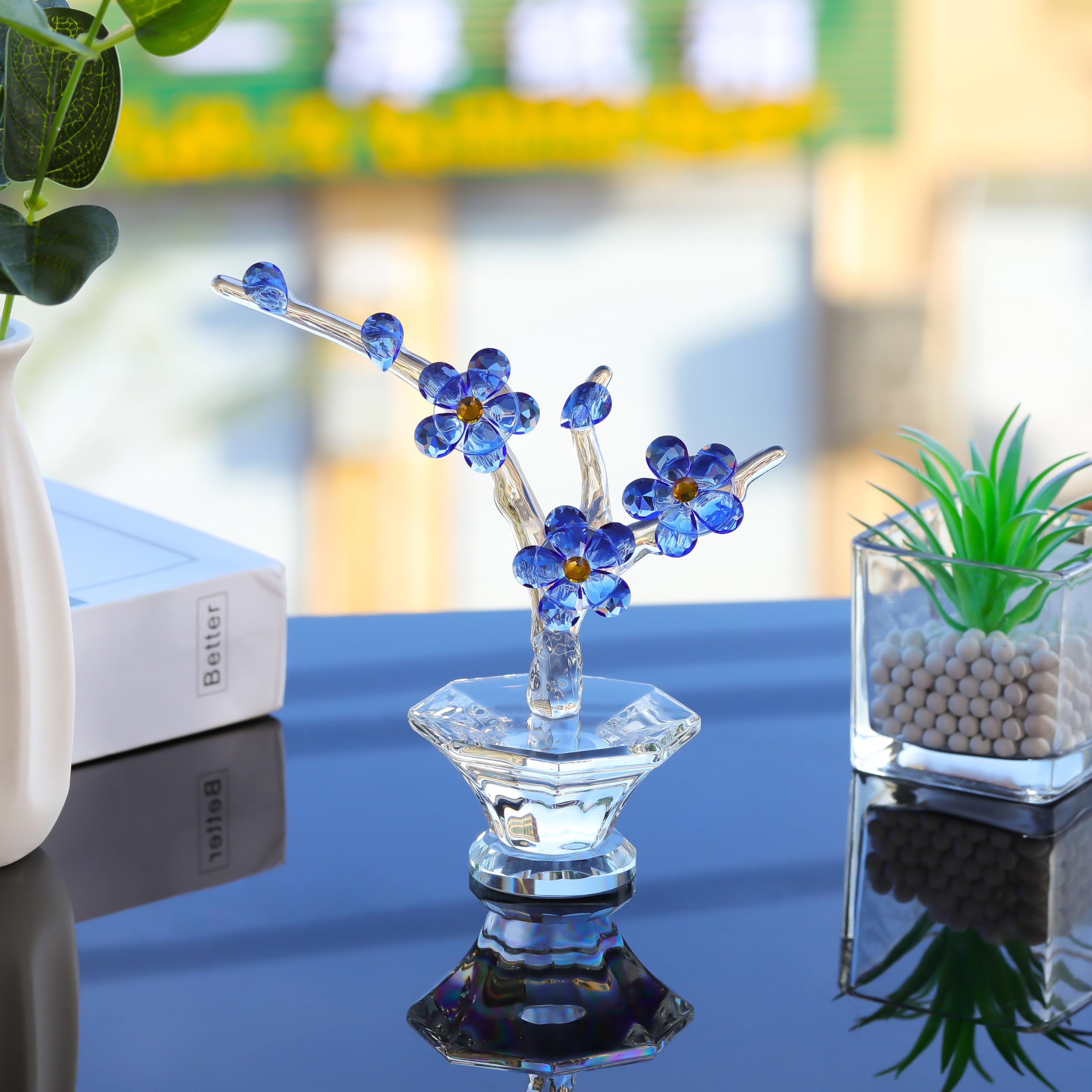 Amazon.co.jp: Qianwei 桜 クリスタルフラワー 茎付き - ガラスの花